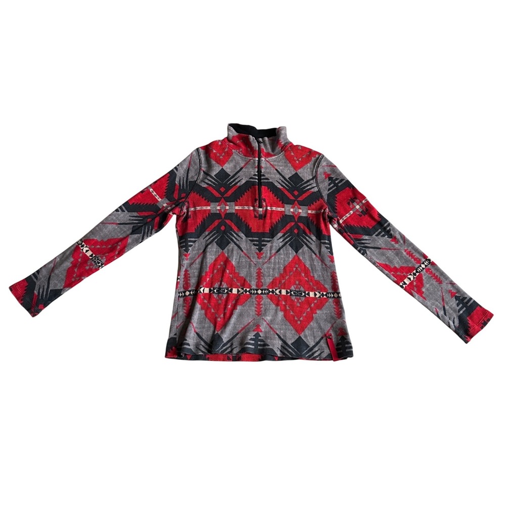 Vintage Lauren Ralph Lauren Active Geometric Waffle Thermal Womens L Cotton